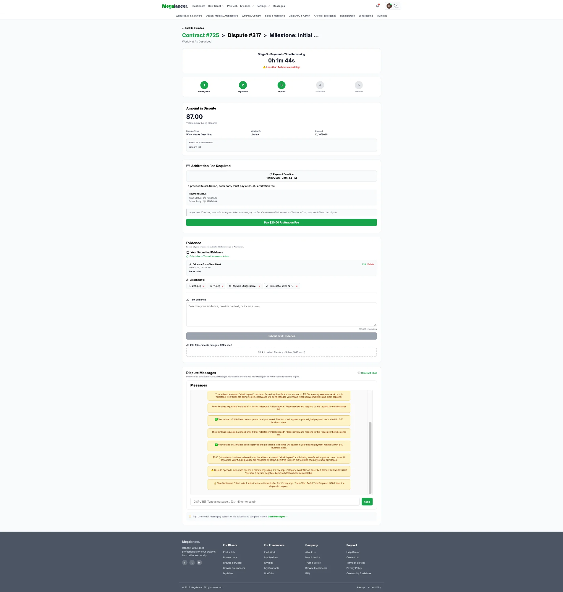 Stage 3 Client Evidence